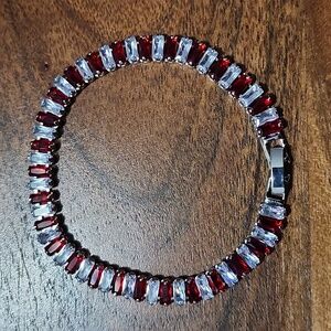 Pretty Bird Red and Silver Bracelet